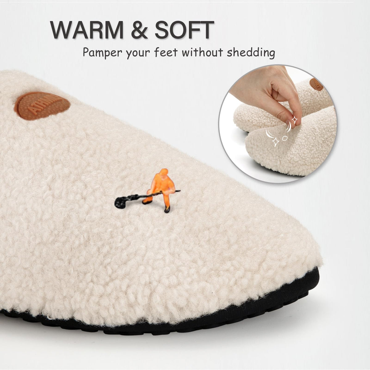 ATHMILE House Slippers for Women Men Indoor Barefoot House Shoes Soft Socks