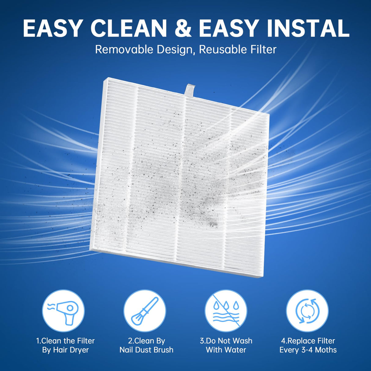 CHRISTINE SHELLY Nail Dust Collector, Powerful Vacuum Fan Vent Dust Collector Extractor Dust Suction Machine for Acrylic Nails Polishing, Nail Salon, White Diamond