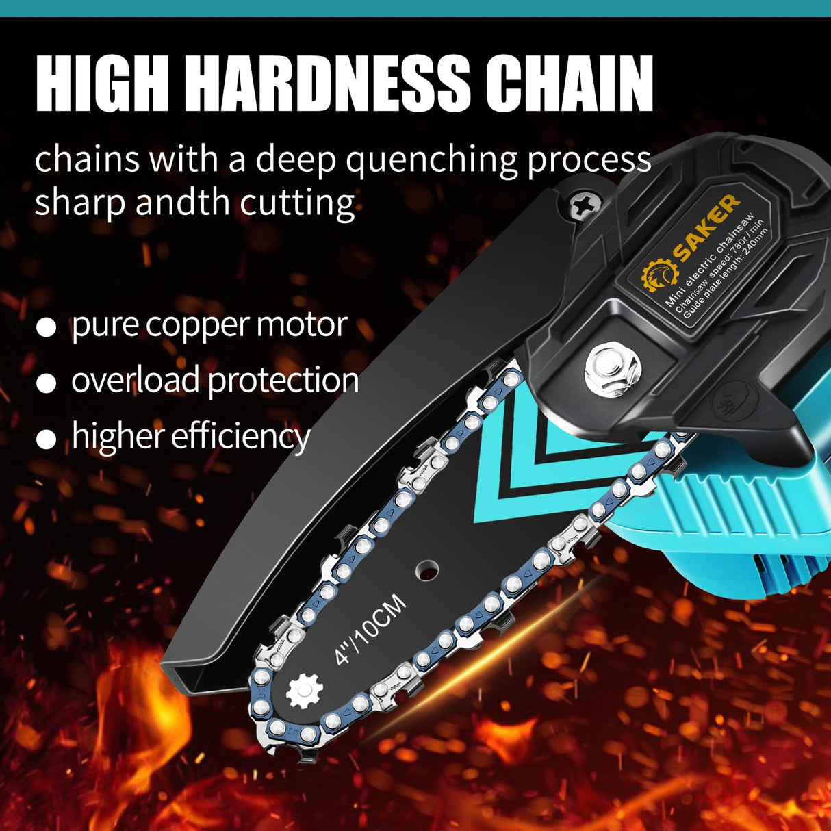 Saker Mini Chainsaw,Portable Electric Chainsaws Cordless,Handheld Chain Saw Pruning Shears Chain Saws for Tree Branches,Courtyard,Household and Garden,Christmas Gifts for Men Dad Husband Women