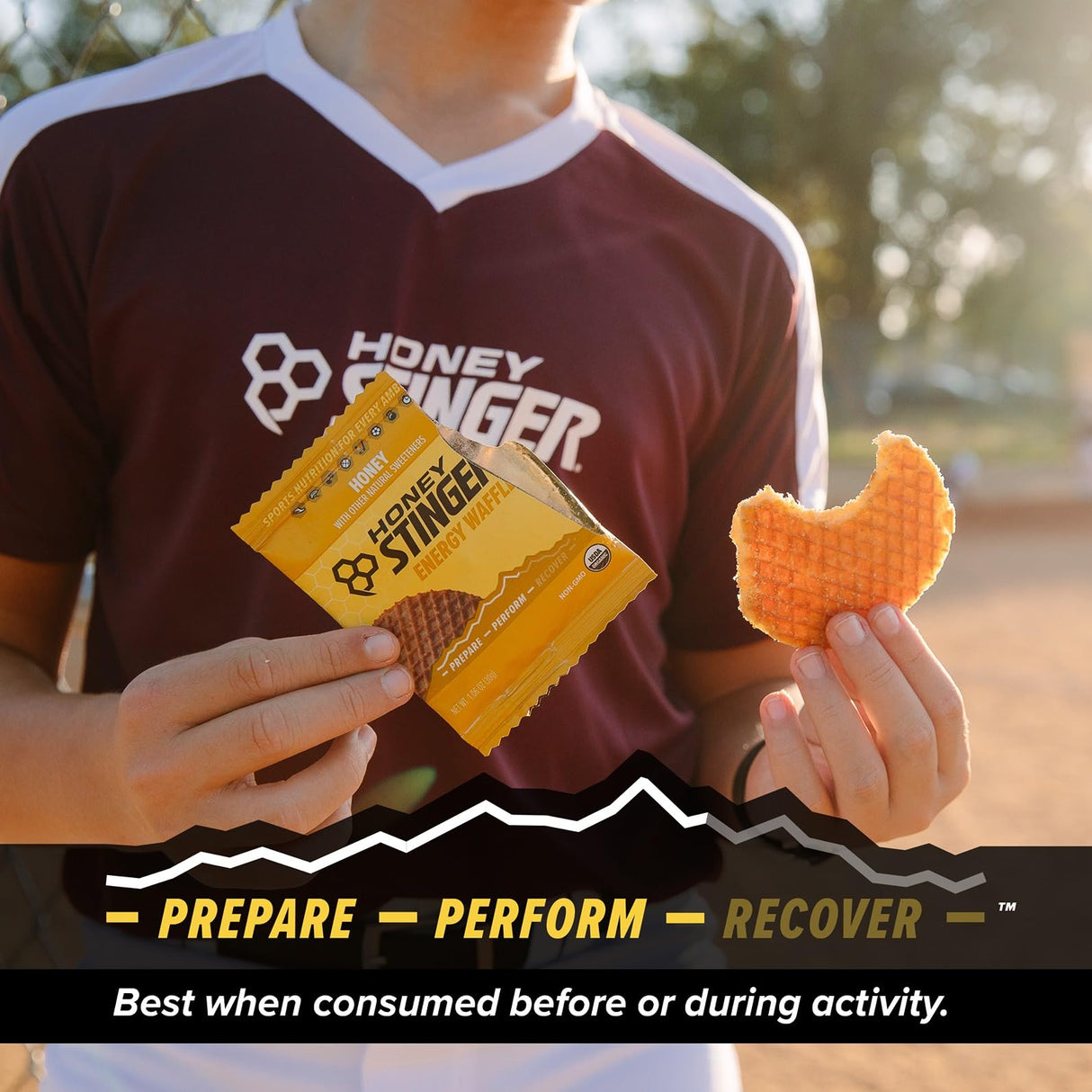 Honey Stinger Organic Honey Waffle, Energy Stroopwafel for Exercise, Endurance and Performance, Sports Nutrition for Home & Gym, Pre and Post Workout, Box of 16 Waffles, 16.96 Ounce (Pack of 16)