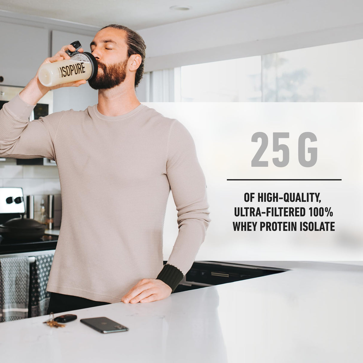 Isopure Zero Carb, Vitamin C and Zinc for Immune Support, 25g Protein, Keto Friendly Protein Powder, 100% Whey Protein Isolate, Flavor: Cookies & Cream, 3 Pounds (Packaging May Vary)