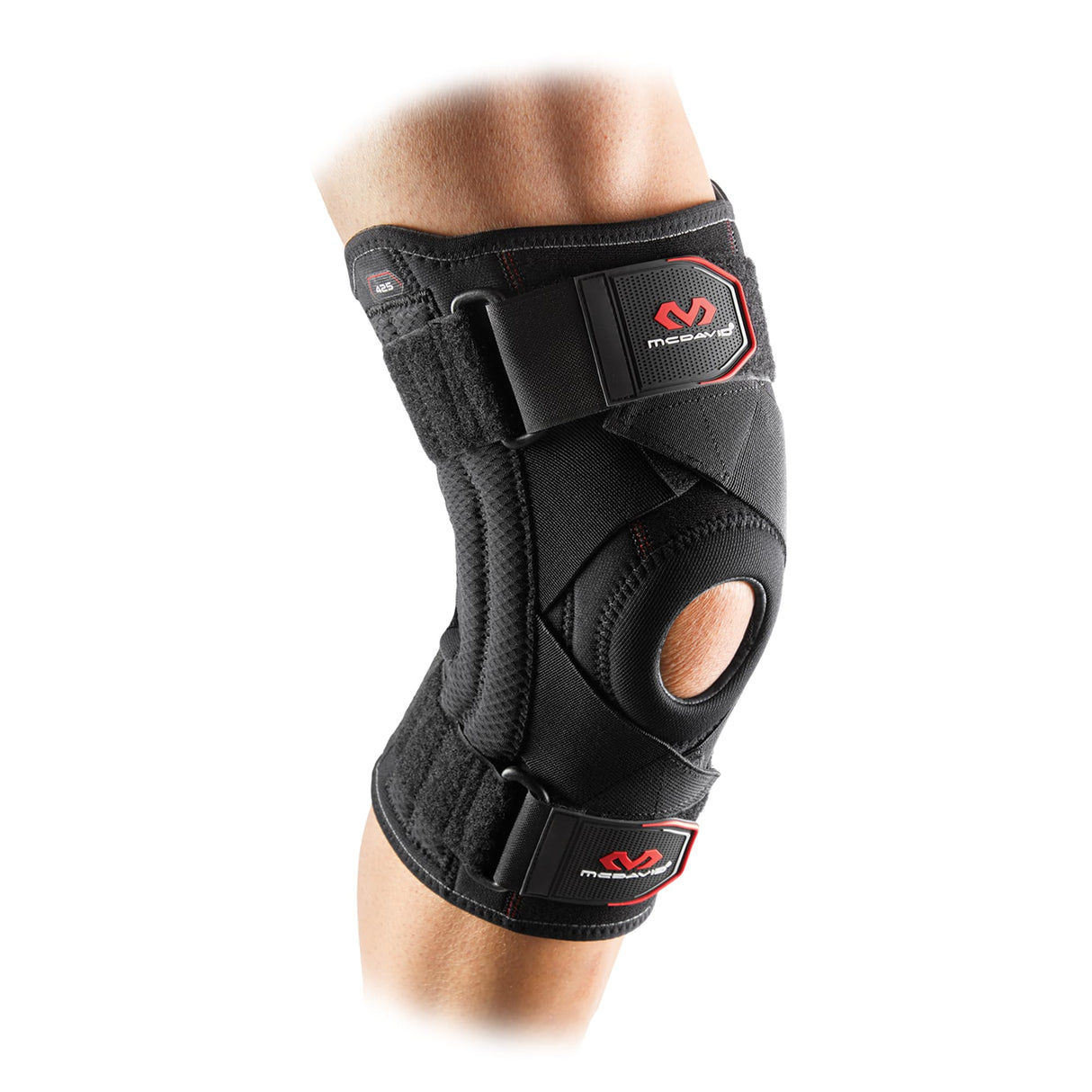 McDavid Knee Brace Support with Side Stays, Compression Knee Sleeve & Cross Straps for Patellar Tendon Support, Tendonitis, Arthritis Pain Relief, Recovery, Knee Brace for Men and Women