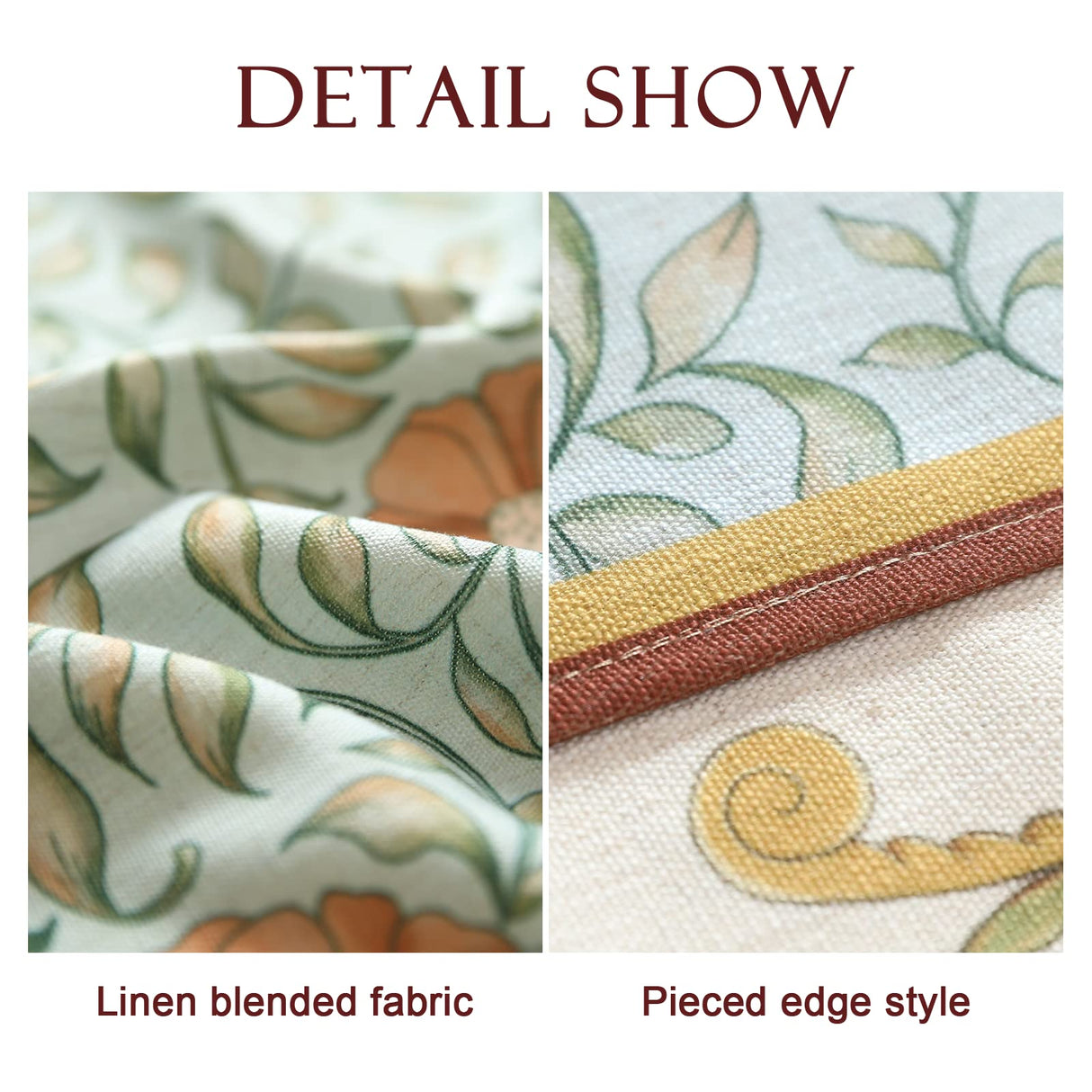 patdrea Designer French Linen Tablecloth Rectangle for Tables,Italian Floral Tablecloth,Provencal Country Tablecloths,FlowerBlue Pattern Table Cover for Kitchen Dining,Christmas,55"x79"