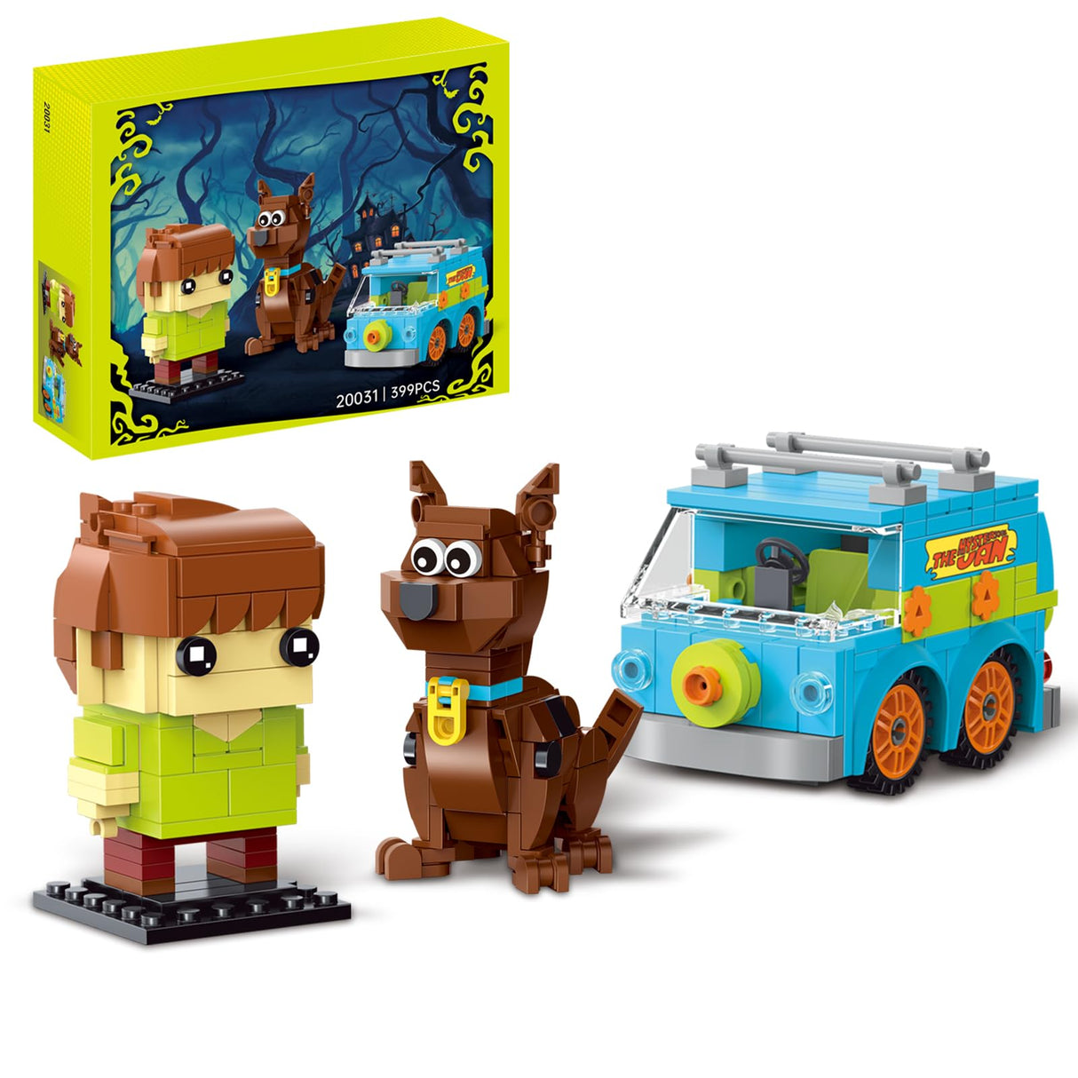 Halloween Horror Action Figure Building Toys Compatible with Lego for Adults,Christmas Decor Toy Car for Moive Fan,Ideas Gift for Kids 8-14 Years and UP 399 Pcs