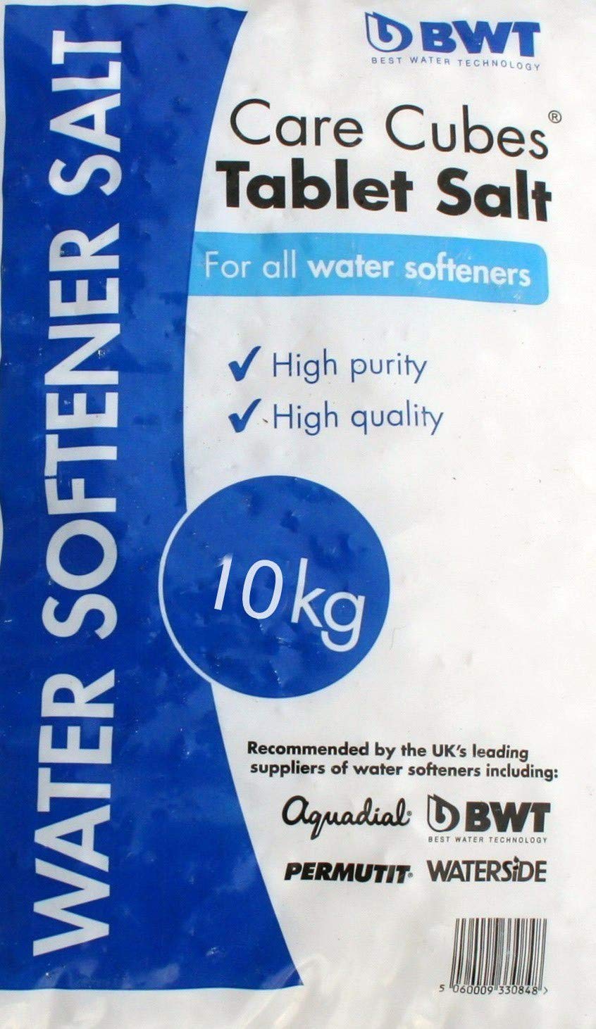 2X BWT Cure Cubes Water Softener Salt Tablets 10kg Bag - 10TAB Food Grade Salt