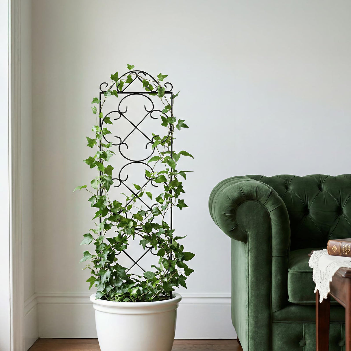 Thealyn 4 Pack 48" x 12.5" Metal Trellis for Potted Plants and Planters