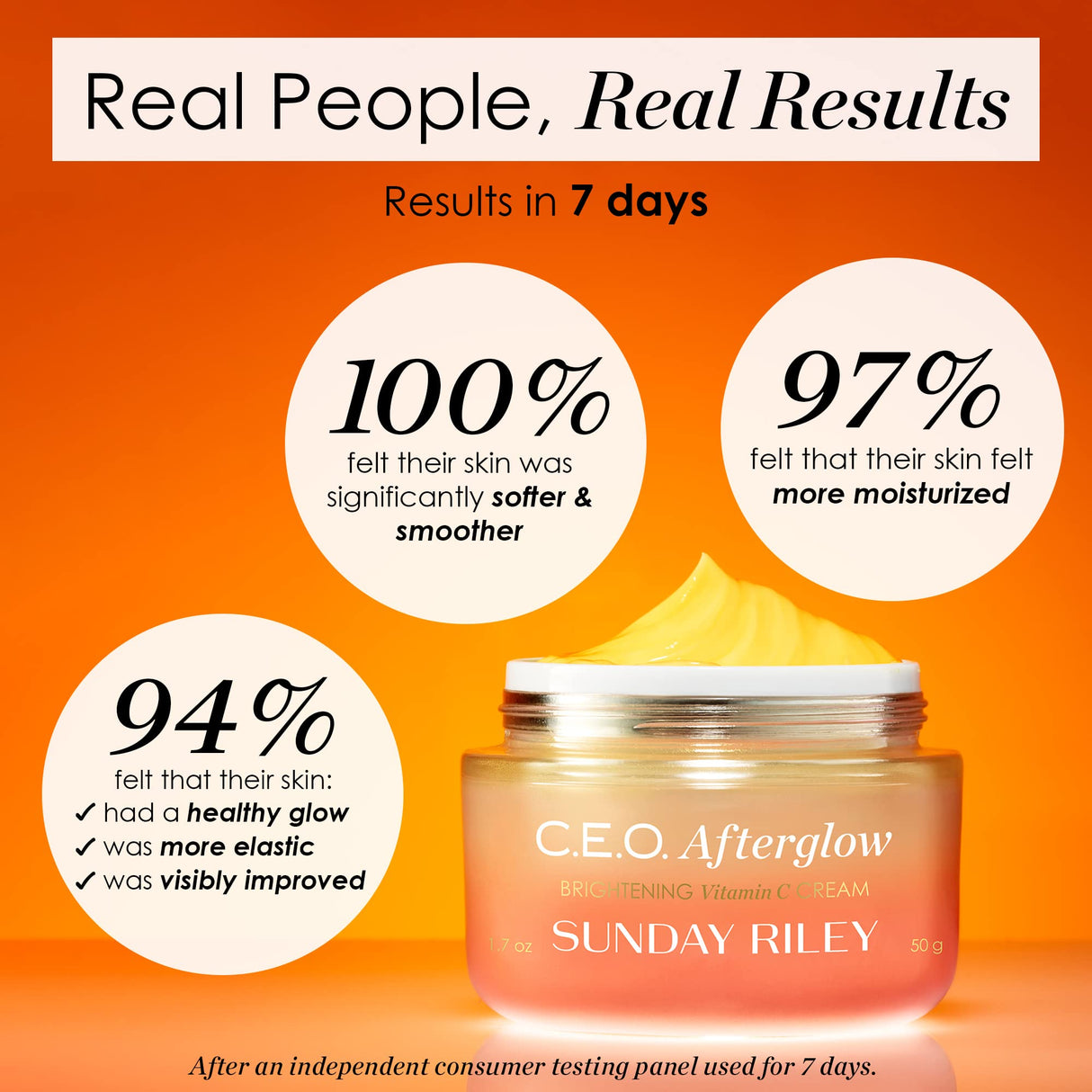 C.E.O. Afterglow Brightening Vitamin C Gel Cream I Lightweight Firming Hydration