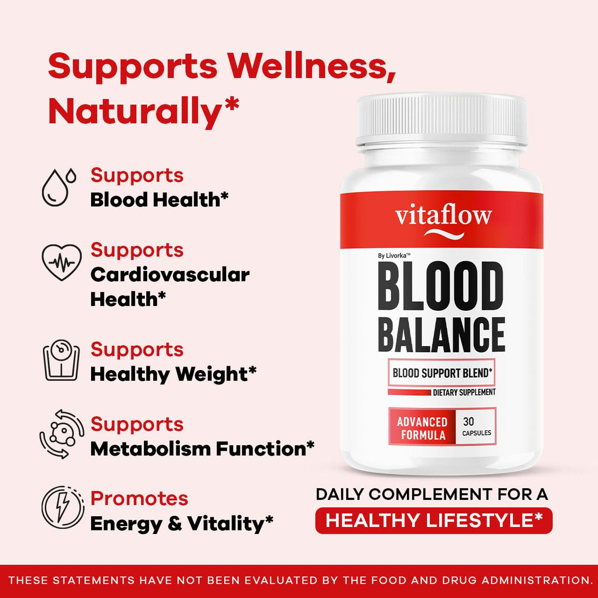 VitaFlow Capsules - Official VitaFlow Balance Supplement Support Capsule, Vitaflow All Natural Premium Advanced Formula, Vita Flow Pills Balance Support, 30 Capsules for 1 Month