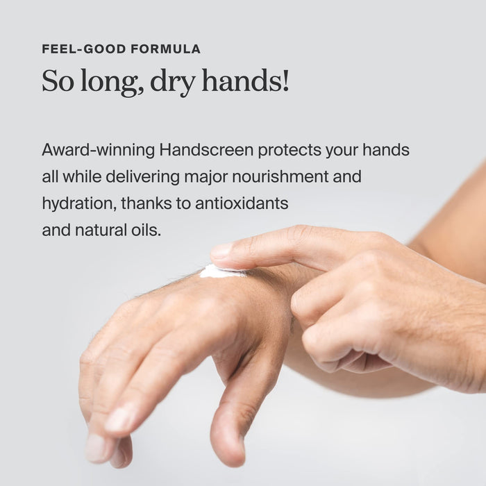 Supergoop! Handscreen SPF 40 - Pack of 2, 1 fl oz - Preventative Hand Cream for Dry Cracked Hands - Fast-Absorbing, Non-Greasy Formula - With Sea Buckthorn, Antioxidants & Natural Oils