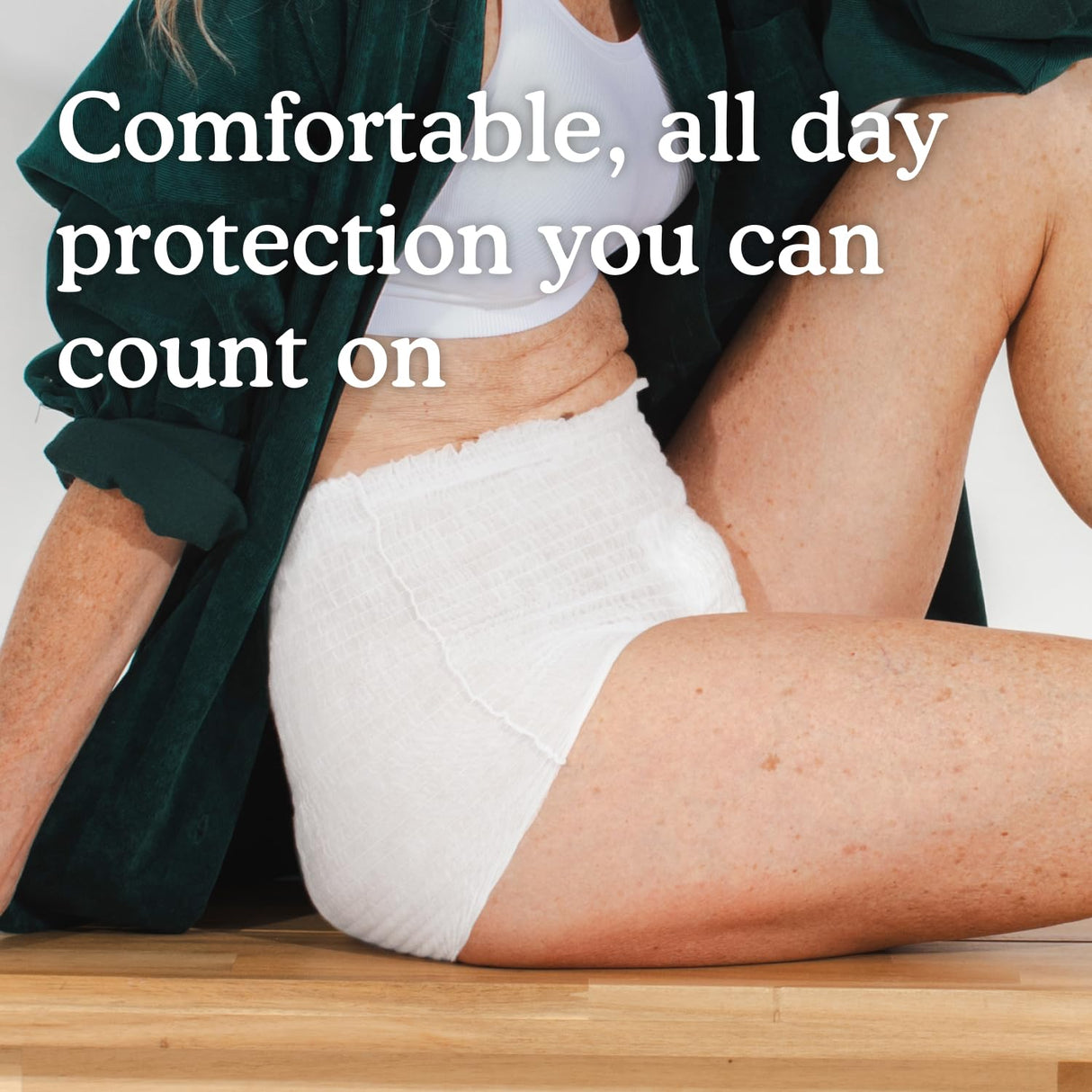 Because Overnight Absorbency Pull Ups - Adult Disposable Incontinence Underwear, Extra Absorbent Nighttime Briefs for Men and Women, White, Large, 20 Count