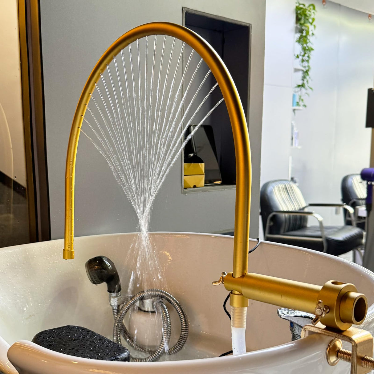 Shampoo Bowl Waterfall Head Spa Head Spa Equipment Adjustable To Fit Most Shampoo Basin Bed Massage Salon Equipment