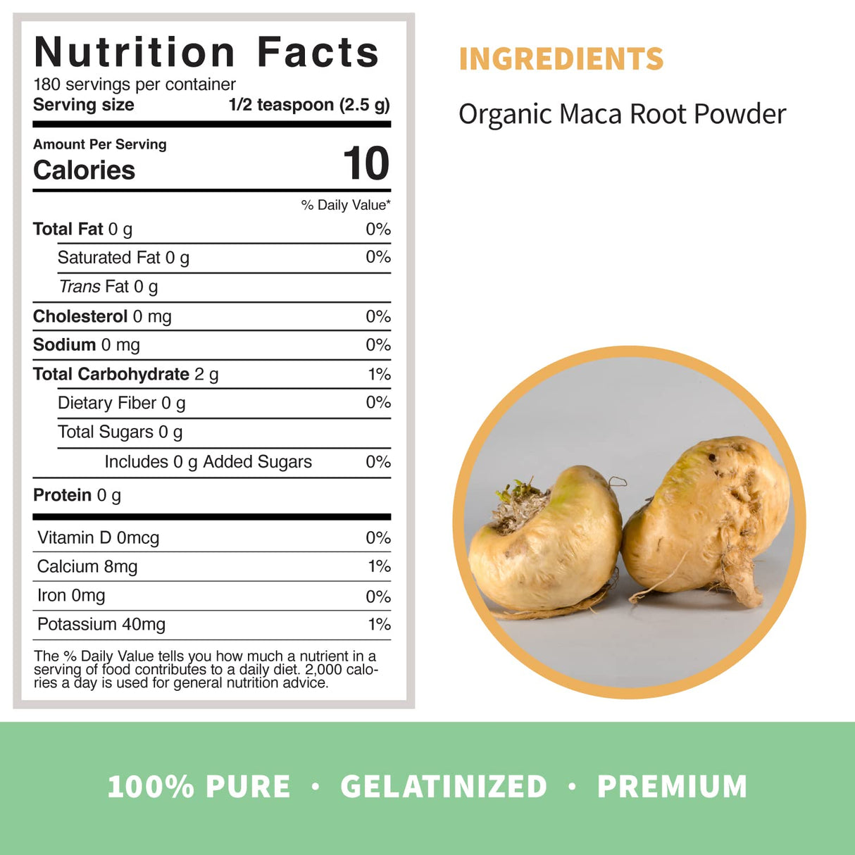 Sprout Living Organic Gelatinized Maca Root Powder, Superfood, Adaptogen, 1 lb