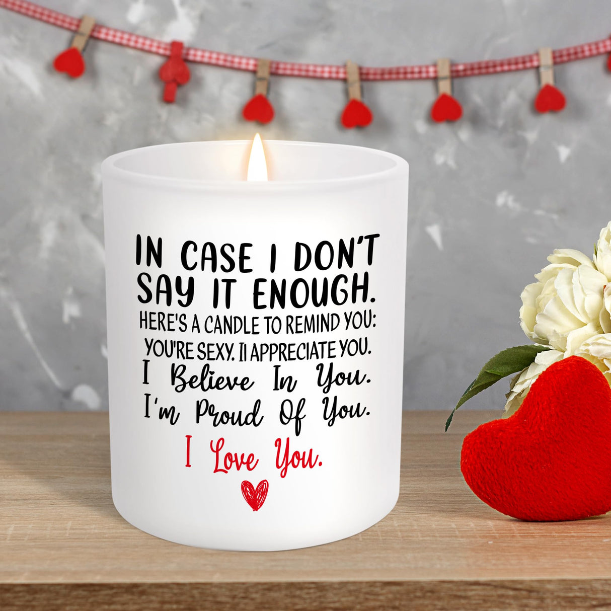 TEEZWONDER Christmas Couple Gifts for Her Wife Women Girlfriend - Vanilla Lavender Candle 10 oz - Engagement Gifts for Her, Romantic Candles for Anniversary Wedding Gift, Husband Birthday Gift for Him