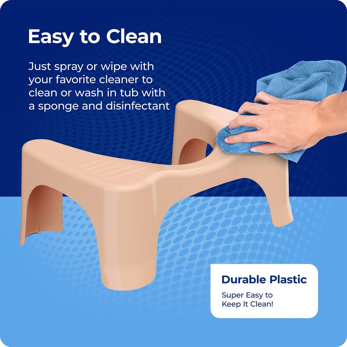 Squatty Potty Simple Bathroom Toilet Stool, Peach 7", Ergonomic Stool – Posture-Enhancing Bathroom Footrest for Improved Digestion & Constipation Relief