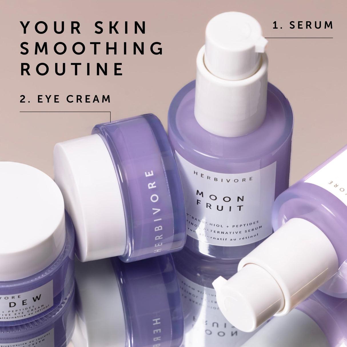 HERBIVORE Bakuchiol Retinol Alternative Moon Fruit Face Serum EXTRA STRENGTH – 1% Bakuchiol + Peptides, Smooths Skin, Reduces Fine Lines & Wrinkles, Plant-based, Vegan, Cruelty-free, 30mL / 1 oz