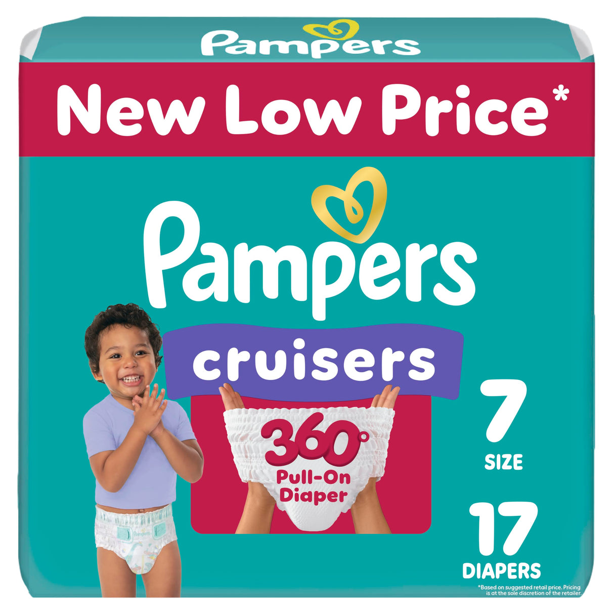 Pampers Diapers - Cruisers 360 - Size 6, 48 Count, Babyproof up to 100% Leakproof Pull-On Diaper