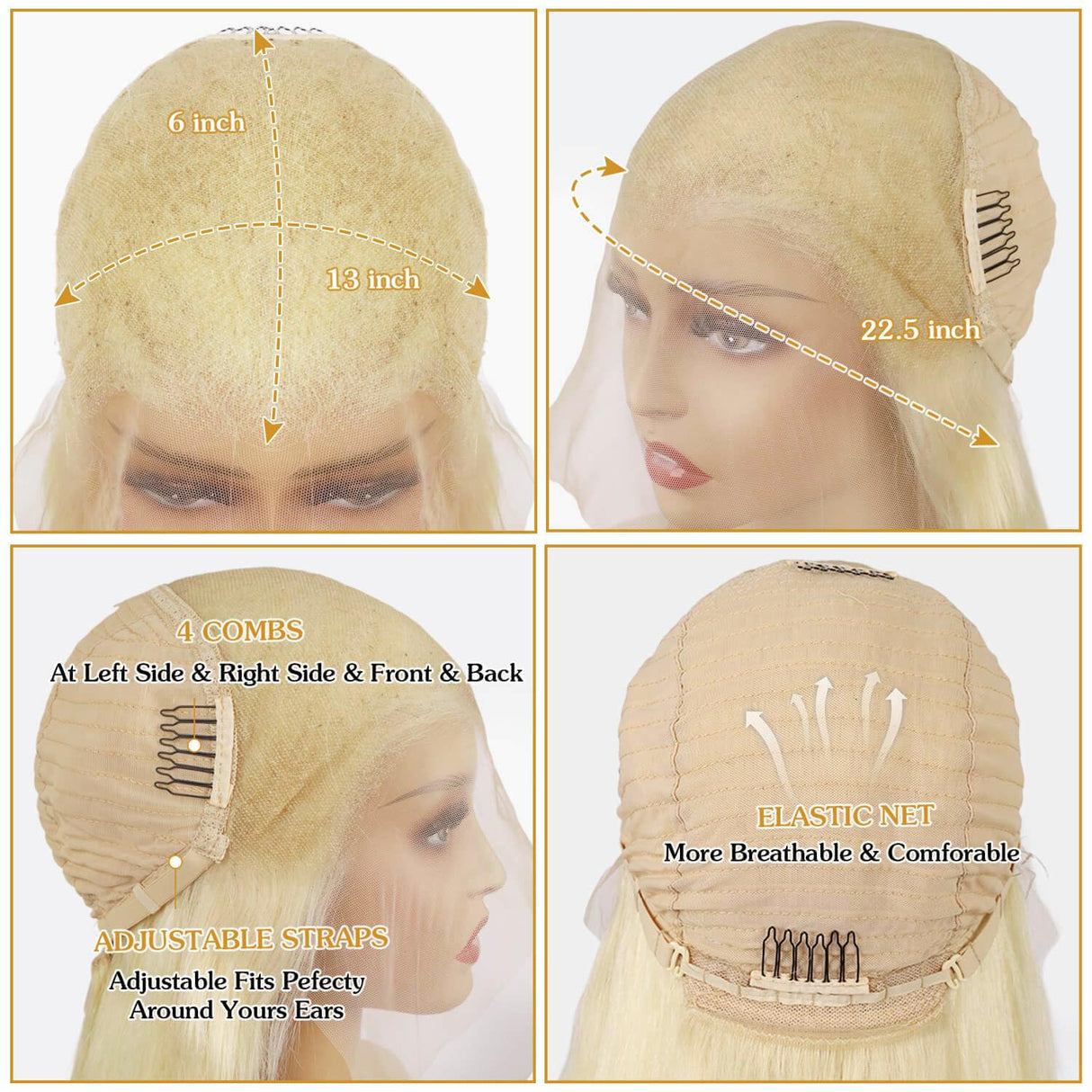 Koiaskral 30 Inch 13x6 613 Lace Front Wig Human Hair Body Wave Blonde Lace Front Wigs Human Hair Pre-Plucked Bleached 200% Density 613 Hd Lace Frontal Wigs for Women