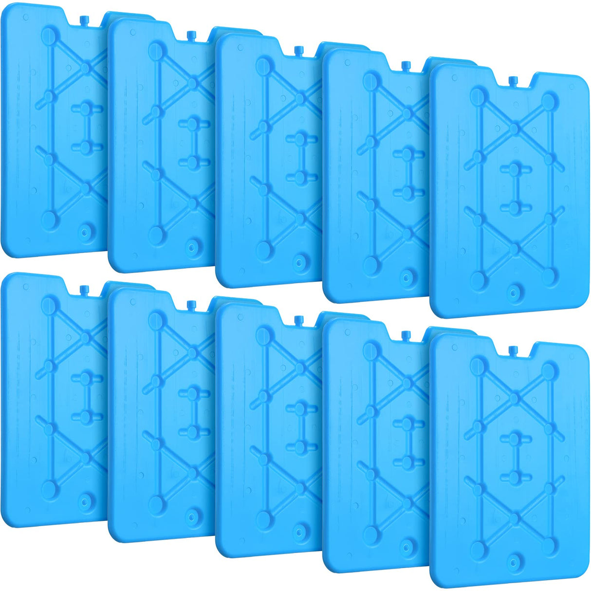 Hoolerry 10 Pcs Large Ice Packs for Cooler 10 x 13 Inch Space Saving Freezer Packs-Reusable Long Lasting for Cooler Totes for Keeping Food Fresh (Light Blue)