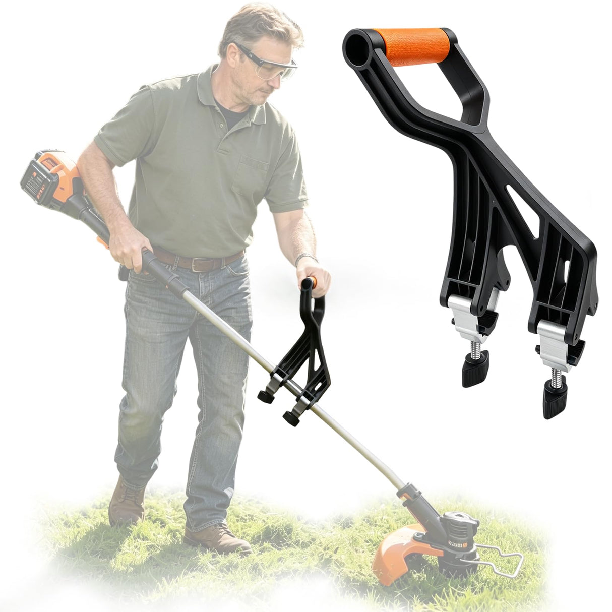 Axcoix Universal Shovel Handle Replacement, Weed Trimmer Handle Extension