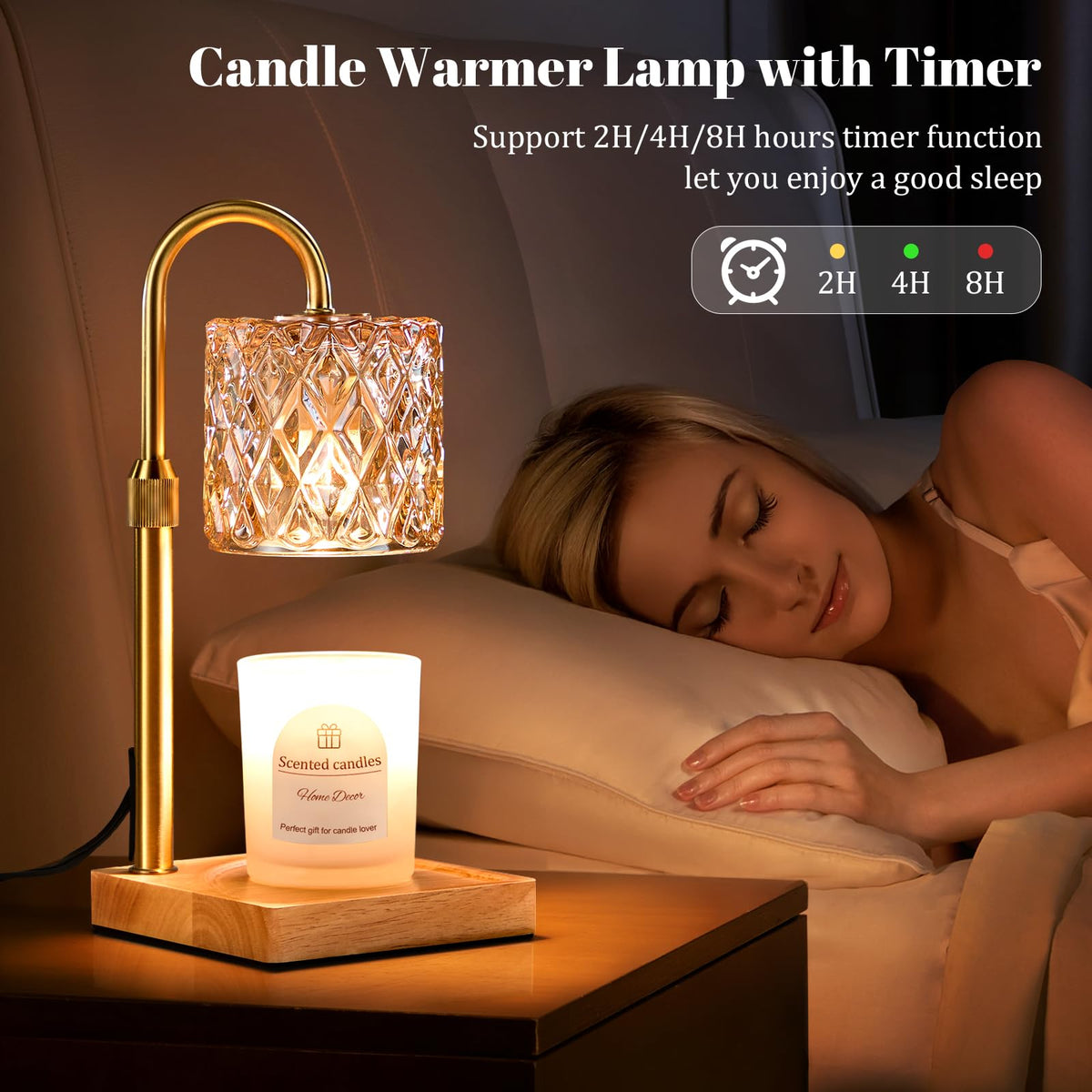 Candle Warmer Lamp with Timer,Wax Melt Warmer Birthday Gifts for Women