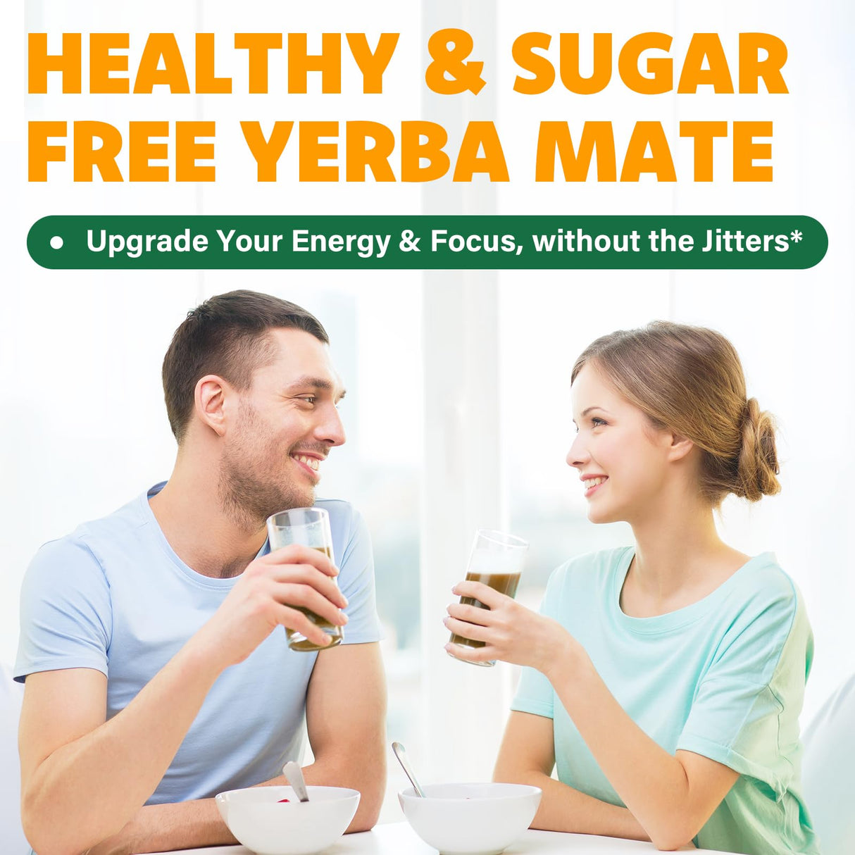 Yerba Mate 4000mg, 10 in 1 Yerba Mate Tea Instant Powder - No Sugar Content, Clean Energy with No Crash, Stay Refreshed and Focused, with Ginseng & Rhodiola, Prebiotic & L-Theanine, 30 Packets (Lemon)