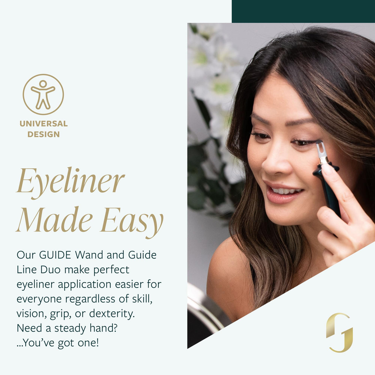 GUIDE Beauty Eyeliner Duo, GUIDE Wand & Line Luxe/Long-Wear Eyeliner Cream (Black), Multi-Purpose Make-Up Application Tool, Universal Design for Easy Eye & Lip Liner