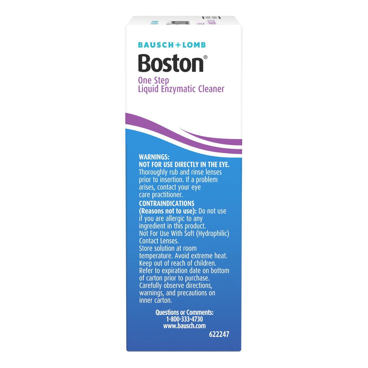 Boston One Step Liquid Enzymatic Cleaner, Preservative Free Protein Remover for Rigid Gas Permeable (RGP) Lens, Sterile Single-Use Dispensers, 15 Count