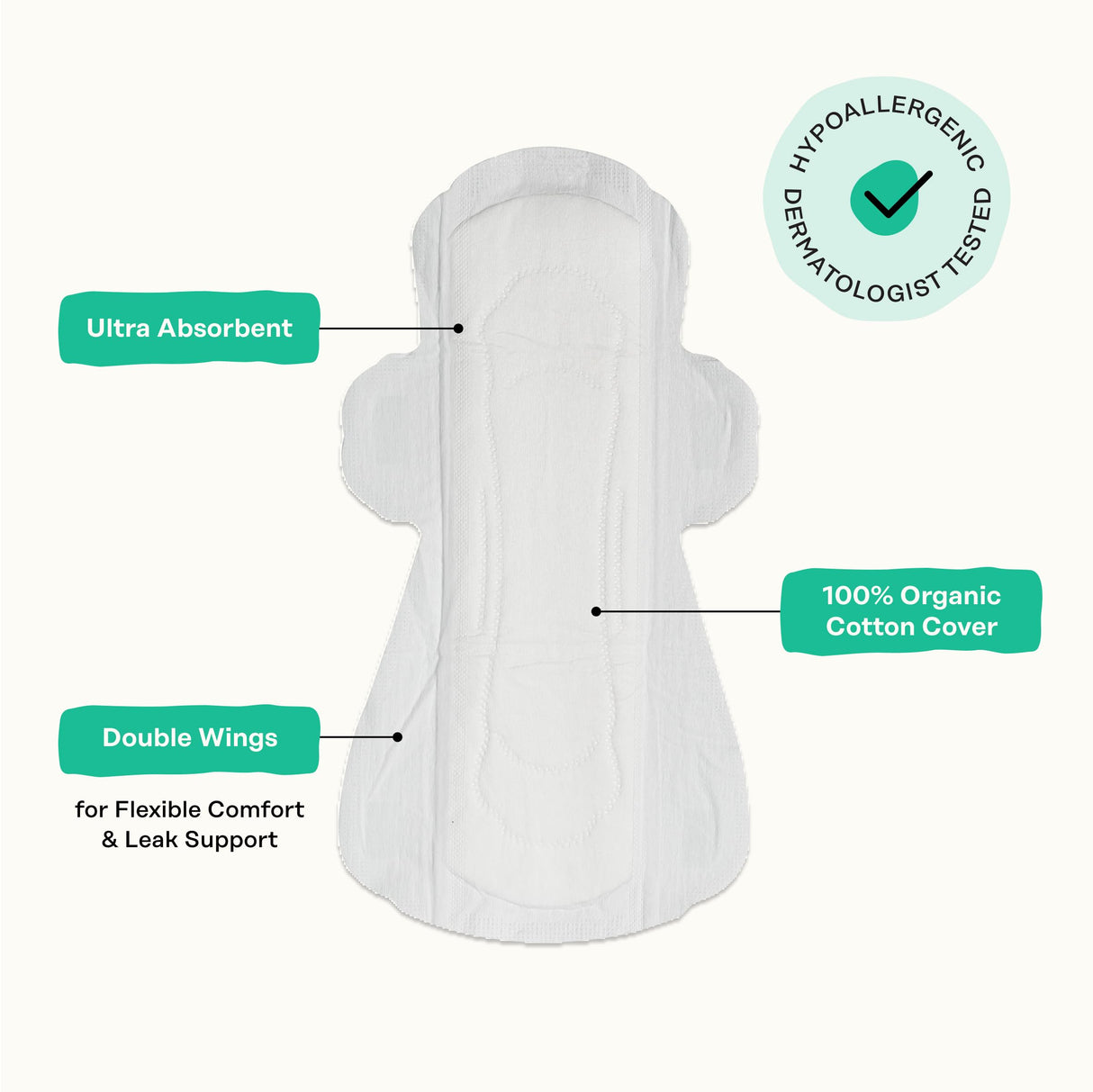 The Honey Pot Company - 64ct - Herbal Pads for Women - Super w/Wings - Infused w/Essential Oils for Cooling Effect, Organic Cotton Cover, & Ultra-Absorbent Pulp Core - Feminine Care - FSA & HSA