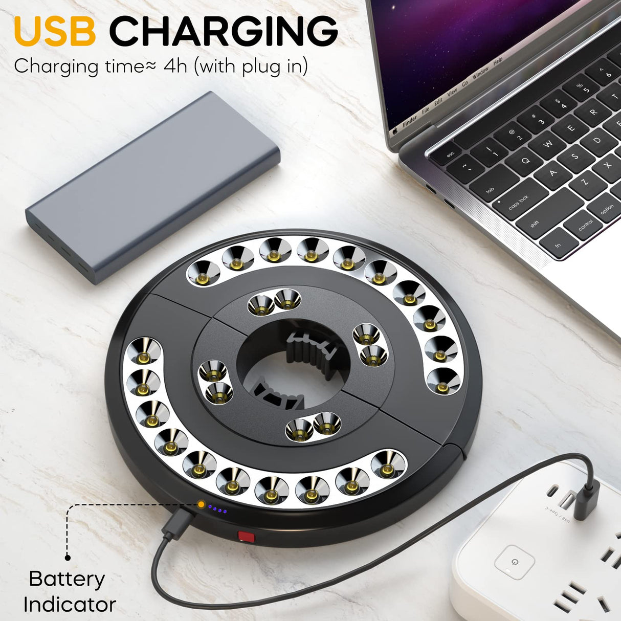 Eletorot Patio Umbrella Lights-Rechargeable Outdoor Lights for Decor, Table Light 28 LED 3 Lighting Modes, Cool Patio Pool Accessories Backyard Decor