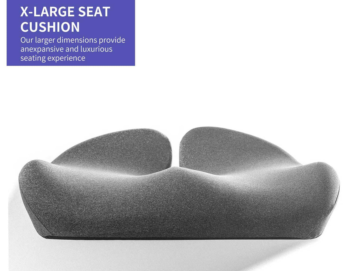 Pubemy SupremeComfort X-Large Gel Infused High Density Foam Seat Cushion for Office Chair, Kitchen Chair, Car Seats- Elevate Your Seating Experience -Pressure Sore and Tailbone Pain Relief