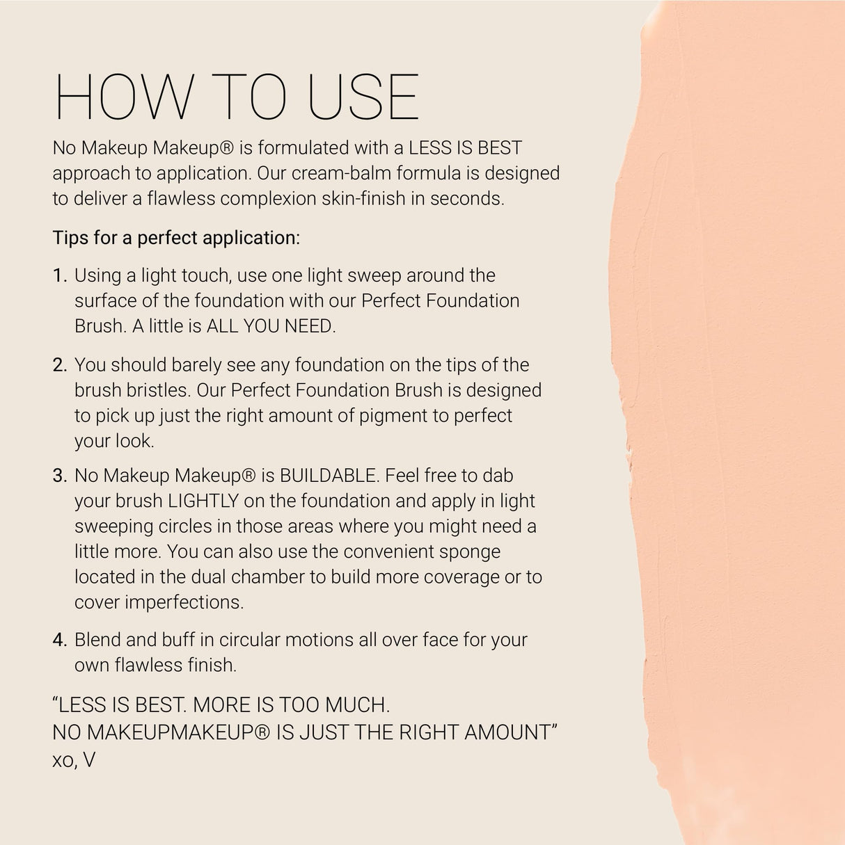 Foundation by No Makeup Makeup | Conceal & Correct with Long-Lasting, Buildable Formula & Lightweight Soft Finish | Cruelty-Free, Vegan, Fragrance-Free | Porcelain