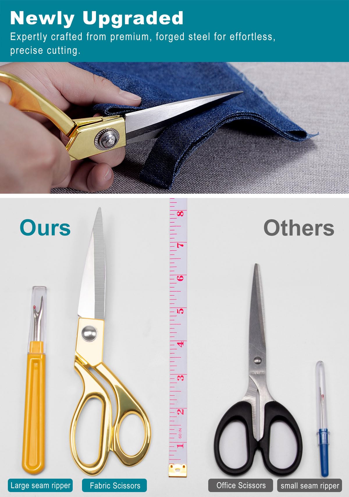 Cebelo Large Sewing Kit for Adults: 2-Year Supply for Home Mending (Brown)