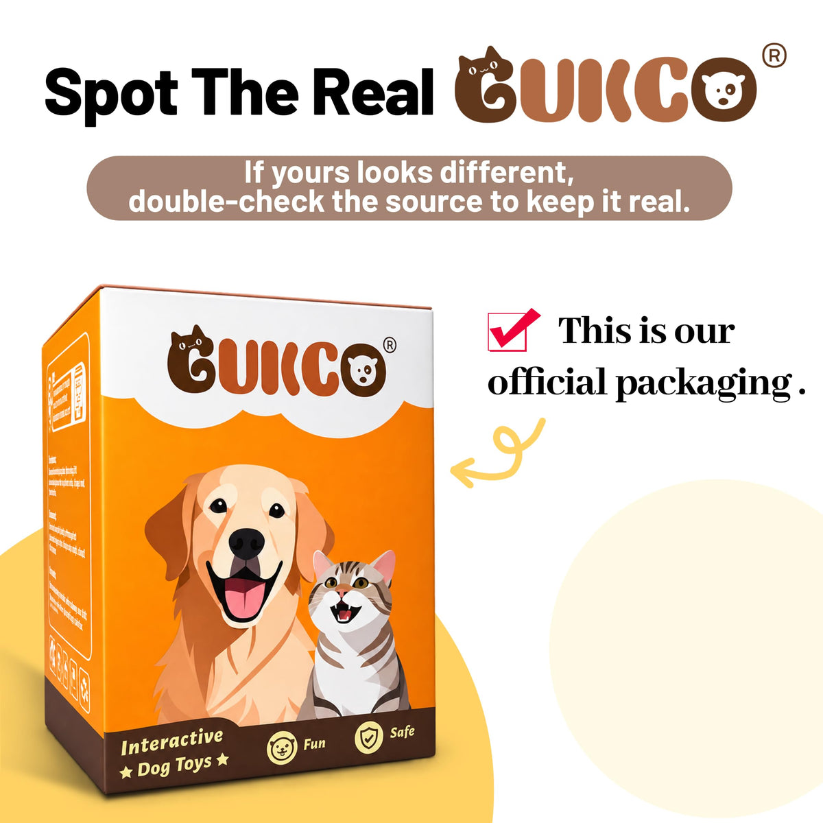 GUKCO Interactive Dog Toys, Moving Ball Toy with Jumping & Music(Chick)
