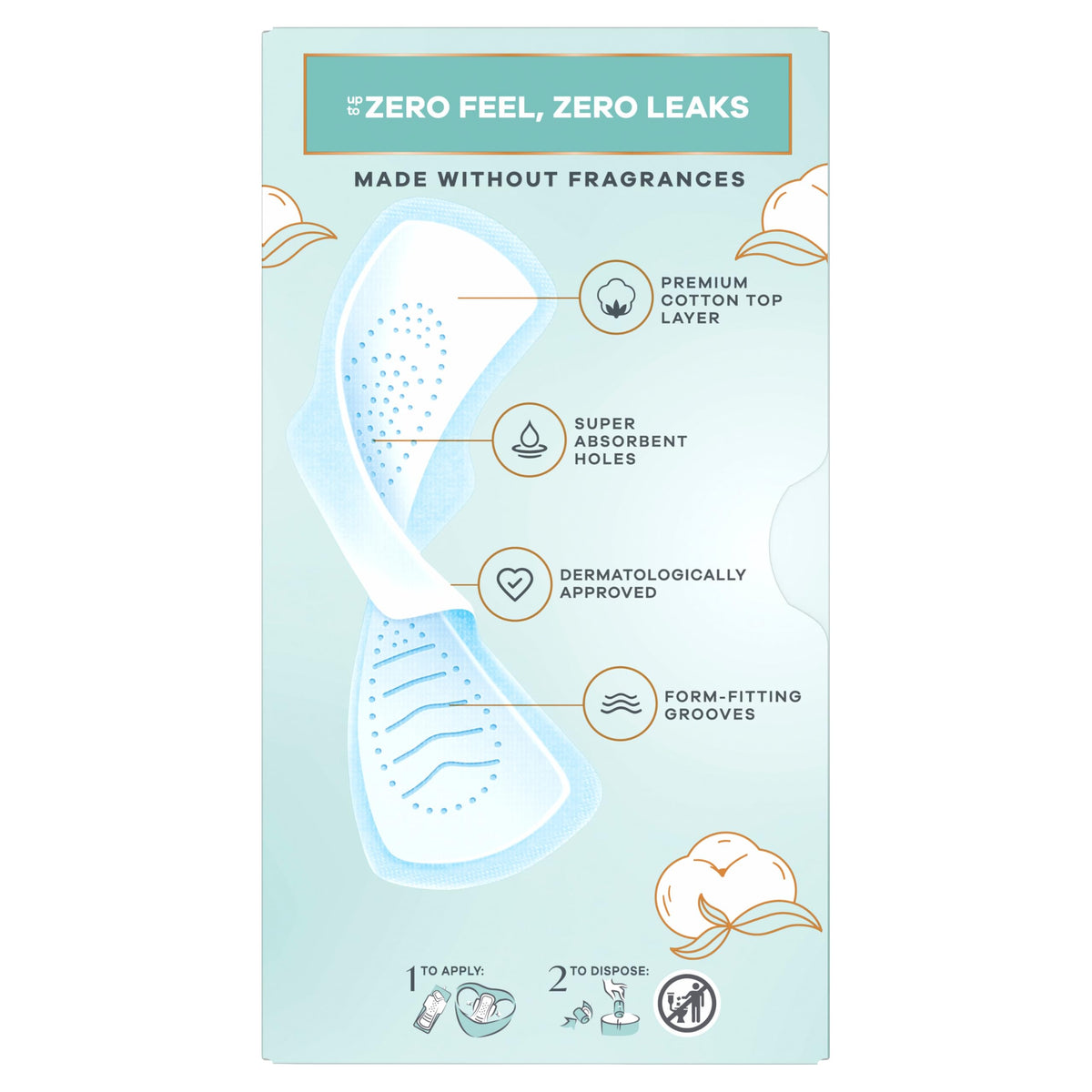 Always Pure Cotton, Organic Cotton top Layer Pads for Women with Wings, Feminine Care, Period, Menstrual, Sanitary, Postpartum, toallas sanitarias para Mujer, Size 2 Heavy Absorbency, Unscented, 72ct