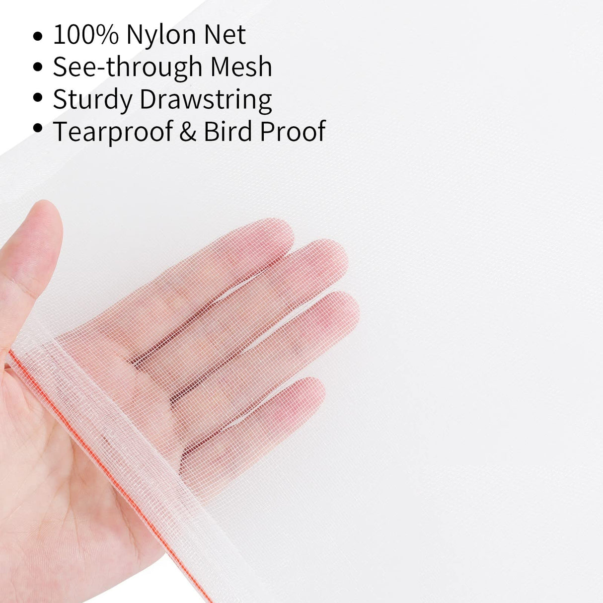 20Pcs Kikhope Fruit Protection Bags, 21"x14" Garden Netting Bags with Drawstring, Fruit Netting Bags, Fruit Tree Bags, Netting Barrier Bags for Protecting Fruits and Vegetables