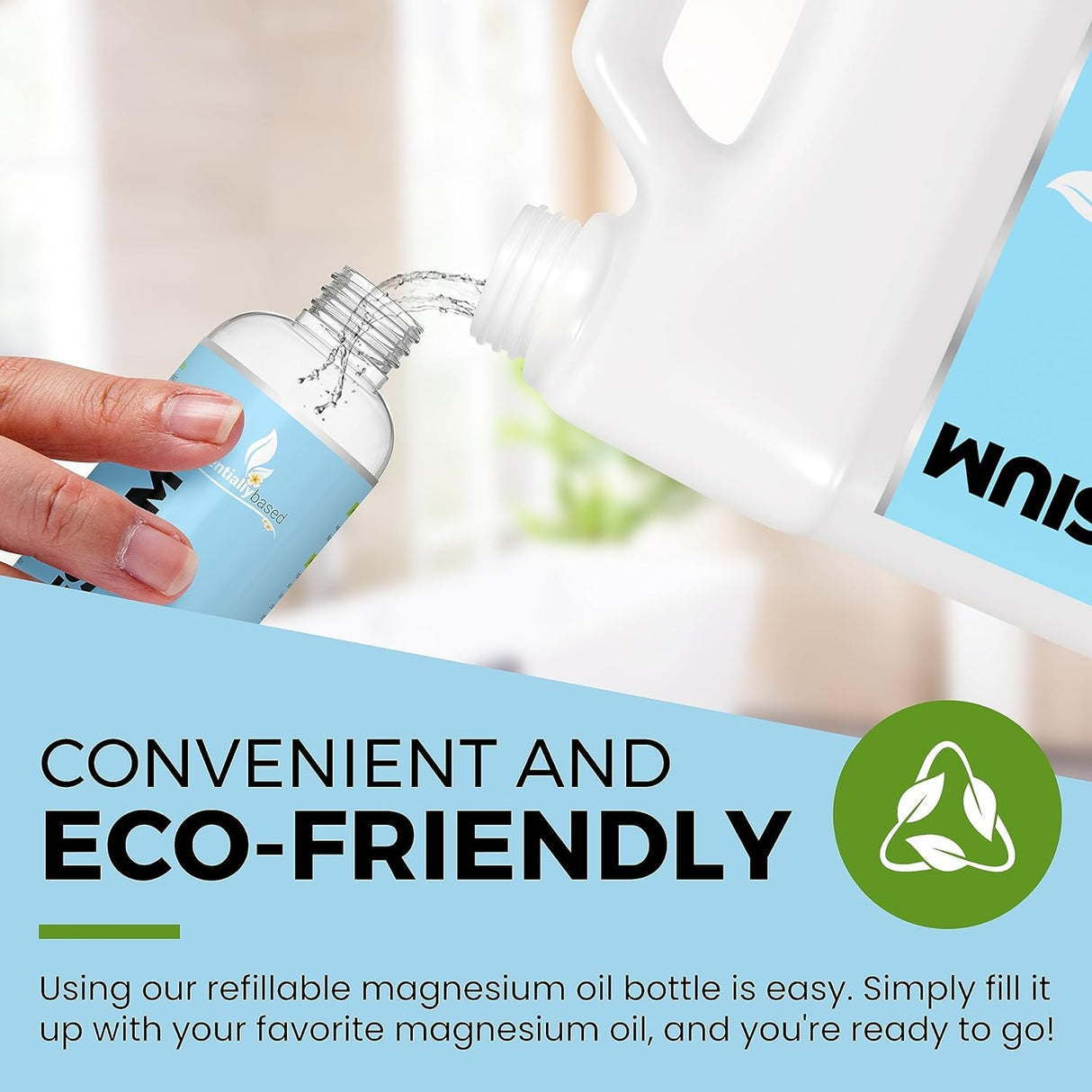 Pure Magnesium Oil Spray 64oz - Topical Magnesium Spray for Sleep Extra Strength - Less Sting - Less Itch - 100% Natural and Organic Oil - Made in USA