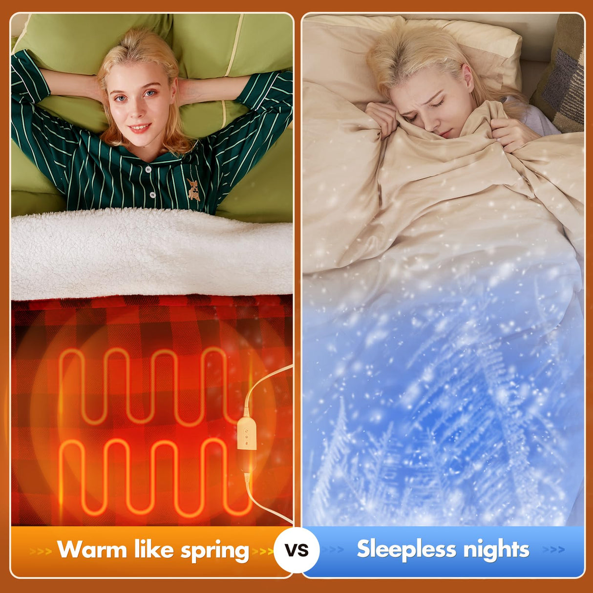 Electric Heated Sherpa Buffalo Plaid Christmas Throw Blanket with 8 Heating Levels & 8 Hours Auto Off, Fast Heating Warm Plush Washable Blanket with Over-Heat Protection, ETL Certification, Red