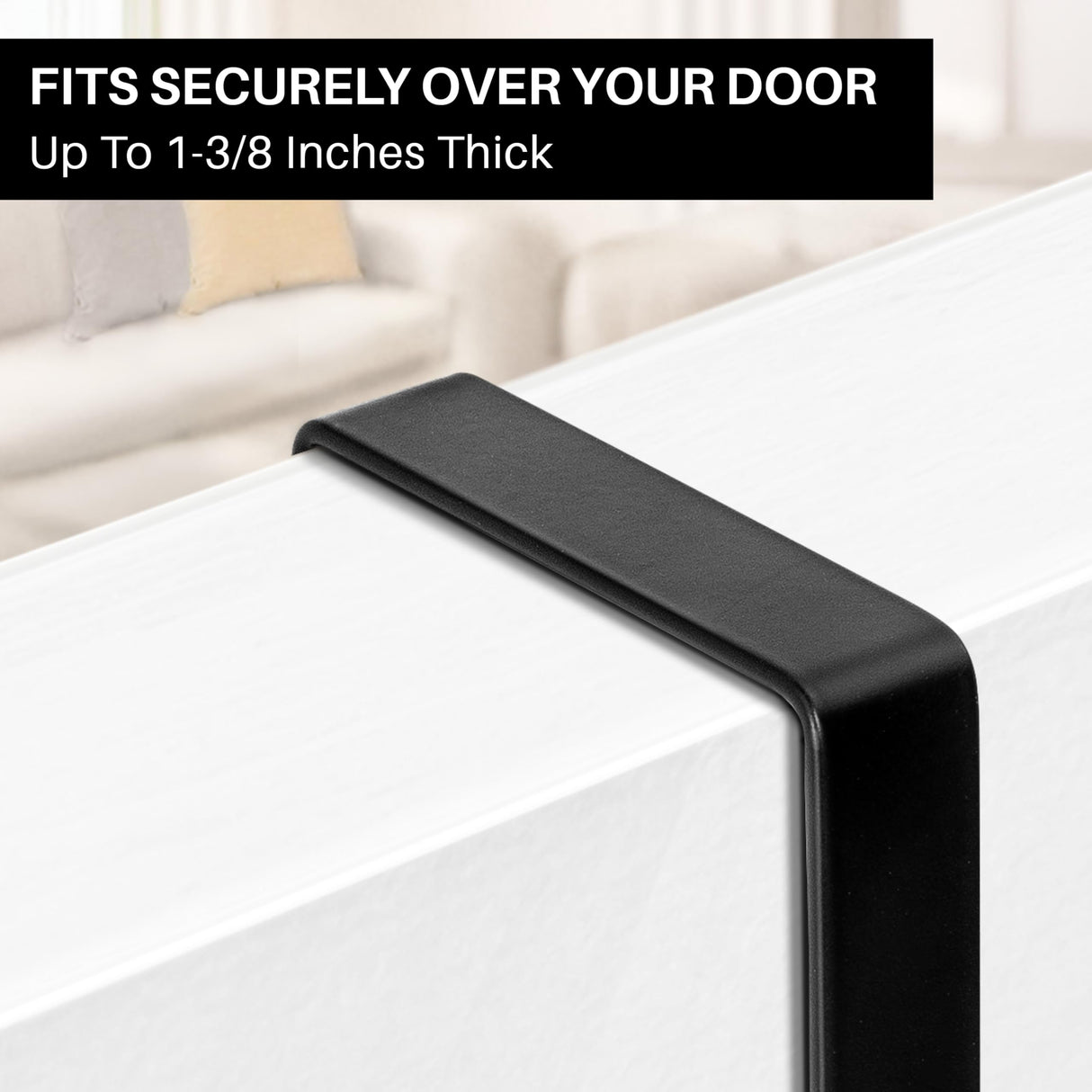 LYNK Professional® Home™ Over the Door Hooks - 10 Hook – Over the Door Coat Rack - Over the Door Hanger - Hanging Towels or Clothes - Bathroom, Bedroom, Laundry Room - Lifetime Ltd. Warranty, Black