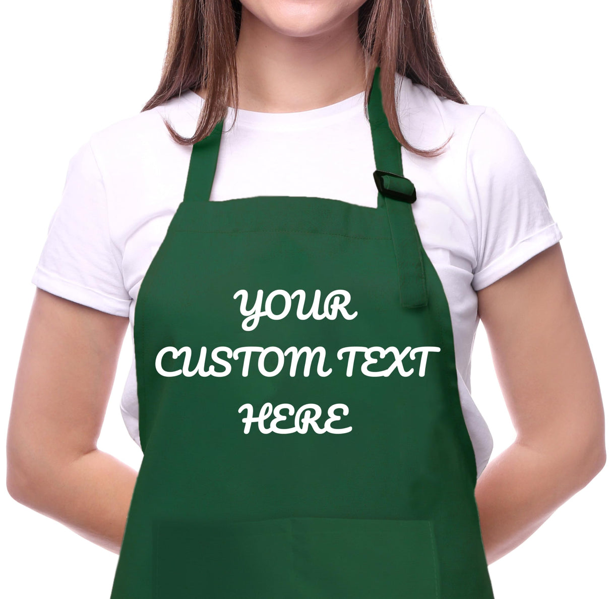 Personalized Apron for Men and Women, Chefs, Custom Name Text, Personalized Baking Gifts for Christmas, Cooking, Waterproof Apron with 2 Pockets, Great for Baking, Grilling, Gardening, Art Projects