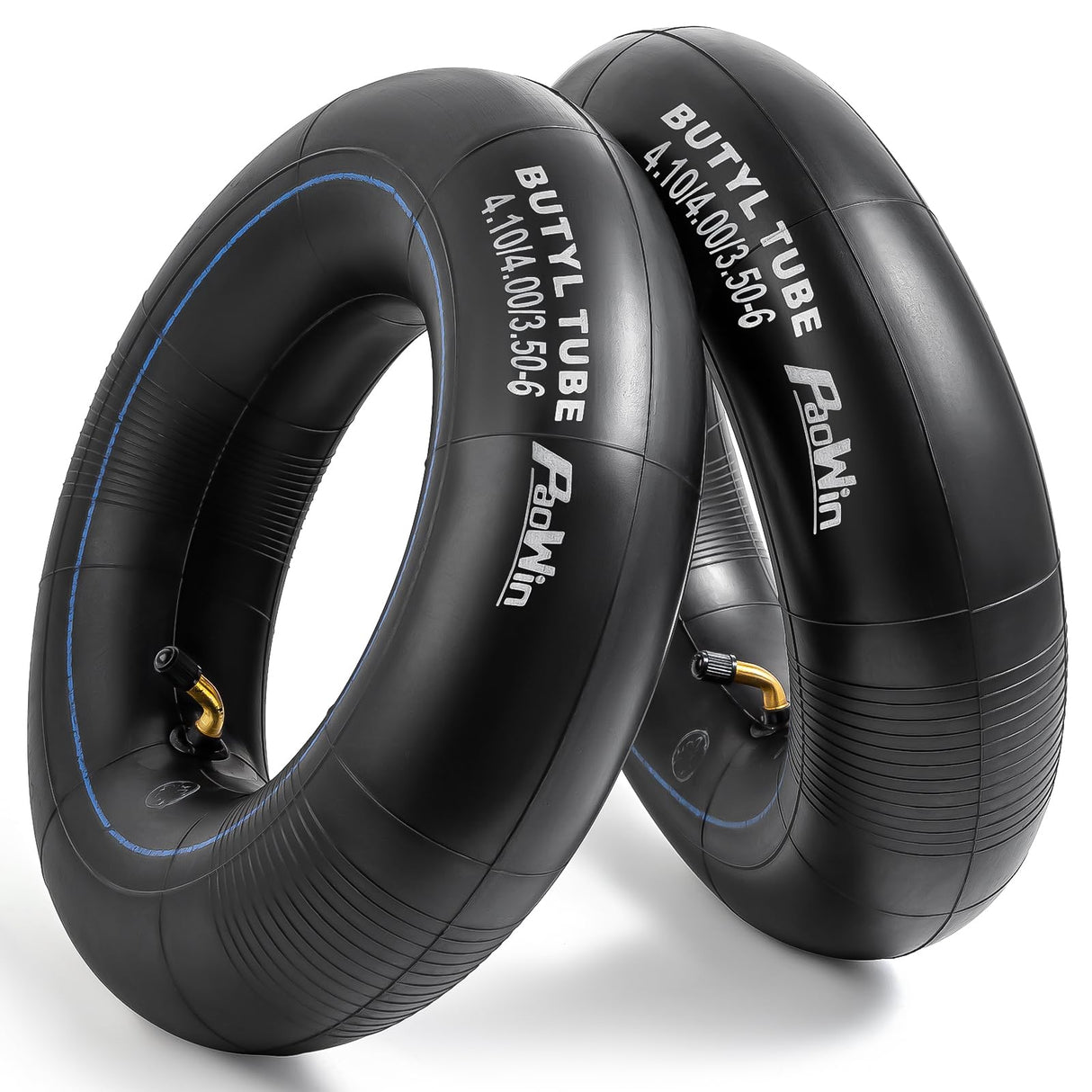 4.10/4.00/3.50-6 (13 x 4.00-6) Replacement Inner Tube with TR87 Bent Valve Stem Compatible with Wheelbarrows, Mowers, Hand Trucks and More 3.50-6 4.00-6 4.10-6 13x4.00-6 Tire Tubes-2 Pcs