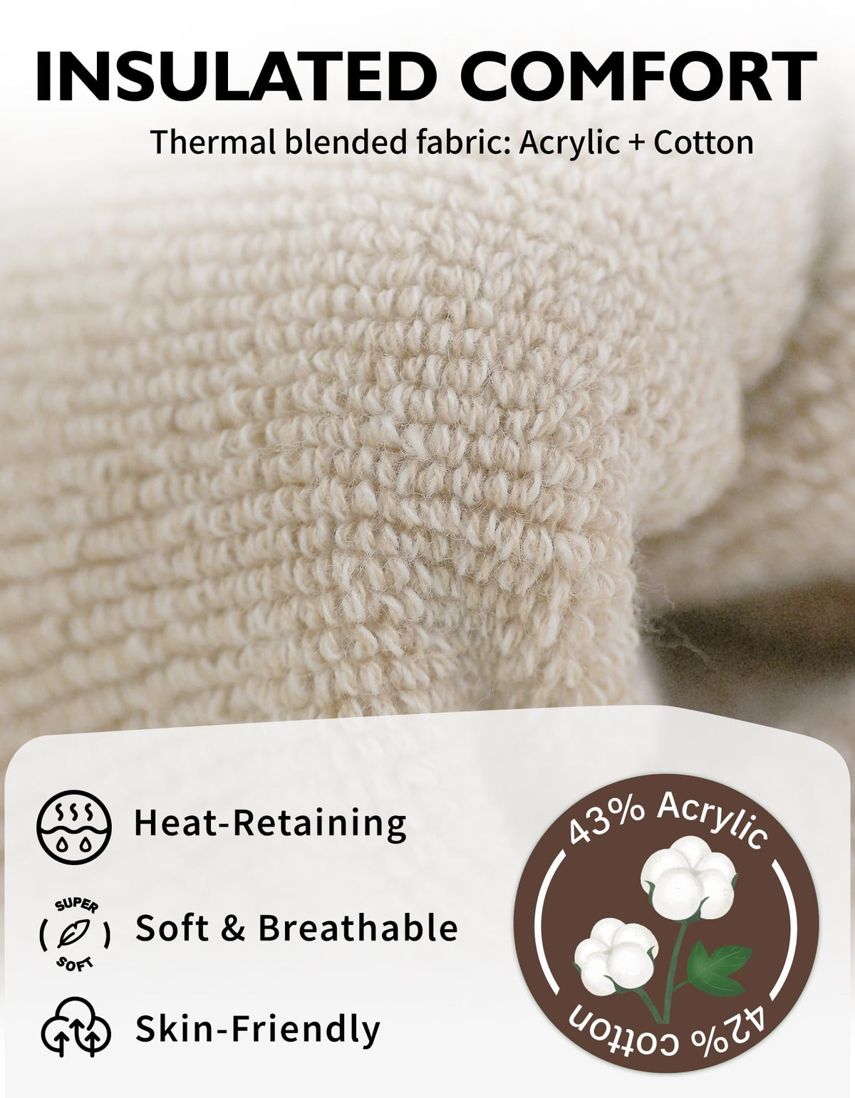 CLOSEMATE Boot Socks for Women Thick Warm Winter Crew Socks 3 Pairs