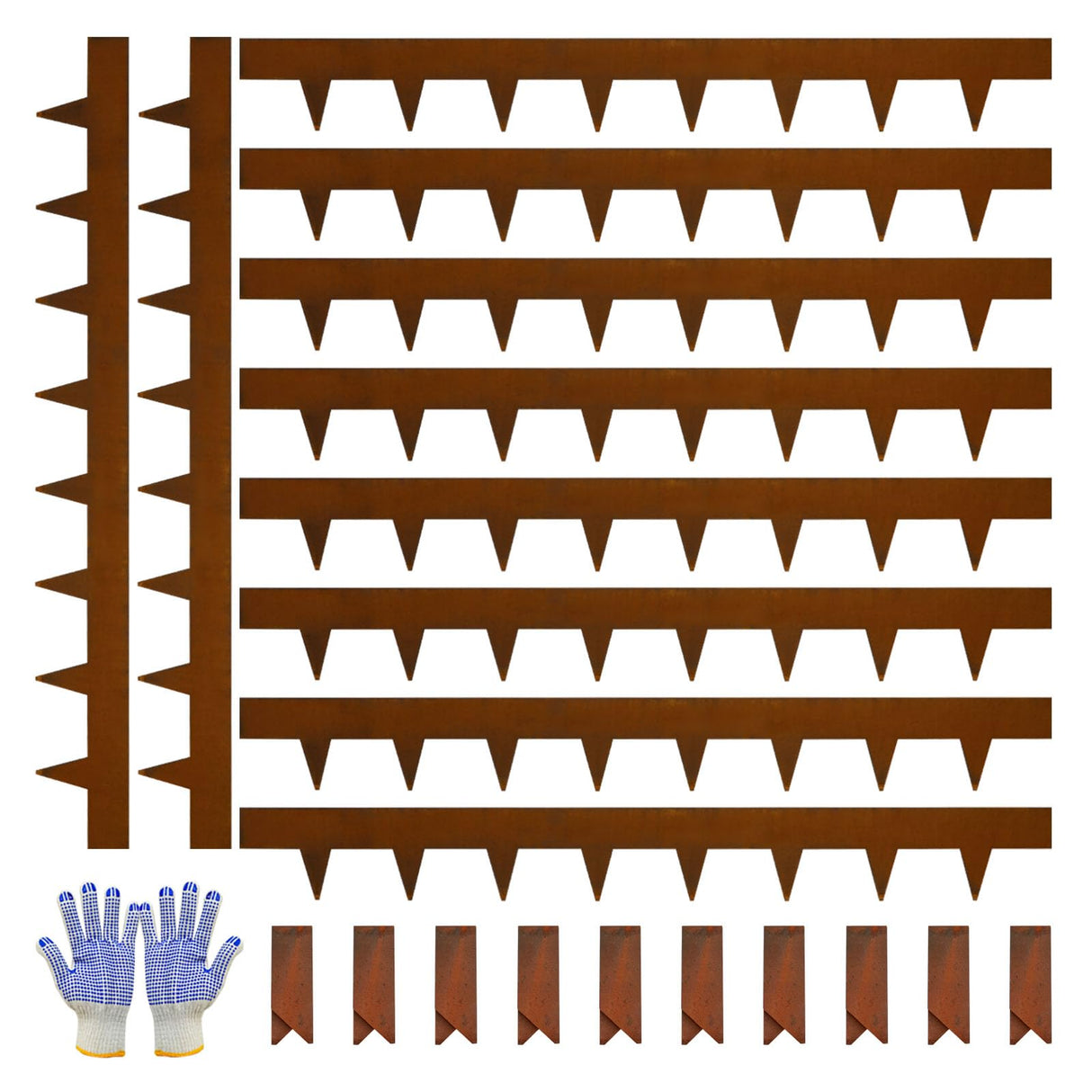 Corten Steel Landscape Edging 4.5 Inch Pre-Rusted 33Ft Total 10-Pack