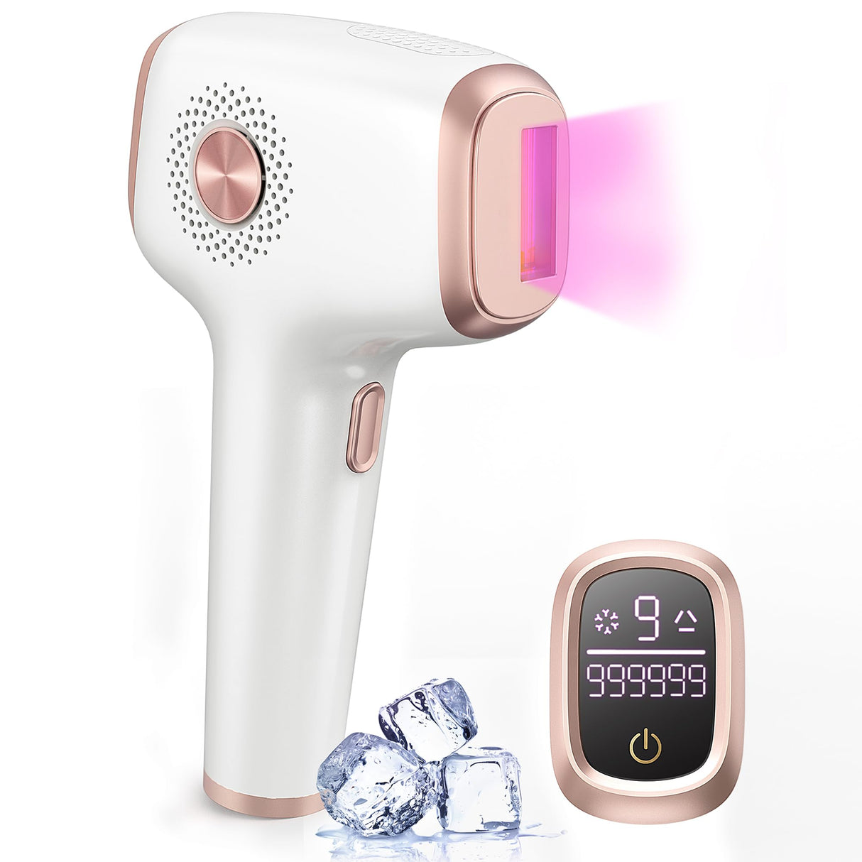 INNZA IPL Hair Removal with Ice Cooling Care Function for Women Permanent,999,999 Flashes Painless IPL Hair Remover, Hair Removal Device for Armpits Legs Arms Bikini Line