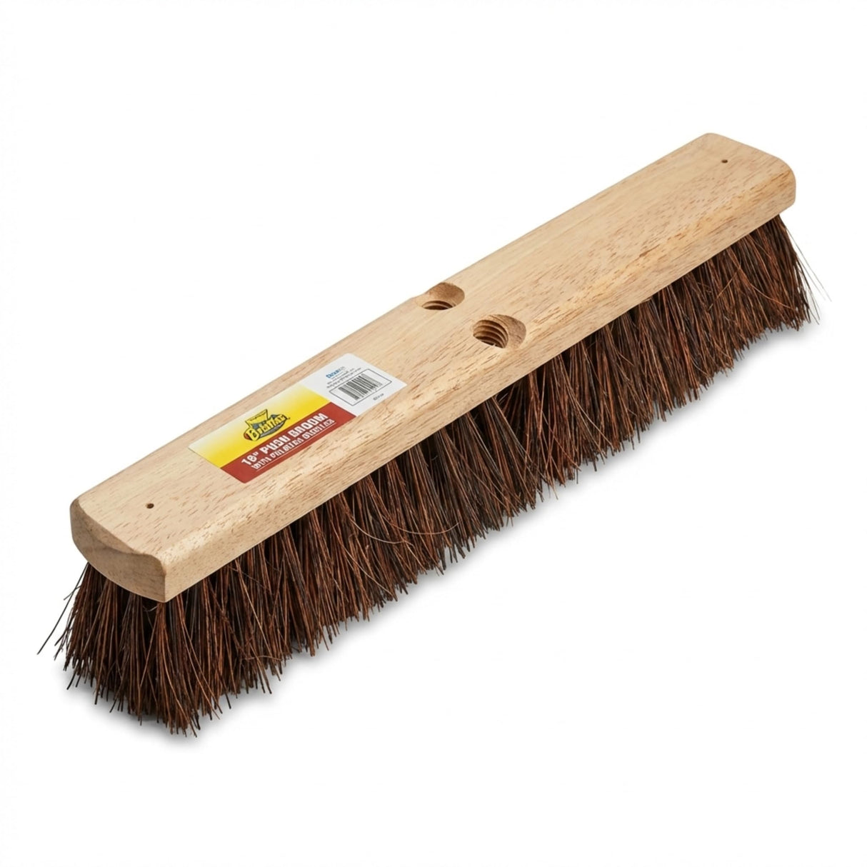 Bristles 4218 18” Push Broom Head for Indoor and Outdoor, Commercial Or Residential Use with Stiff Bristles for Heavy-Duty Work On Concrete, Patio, Garage, Stone Or Any Heavy Duty Cleaning