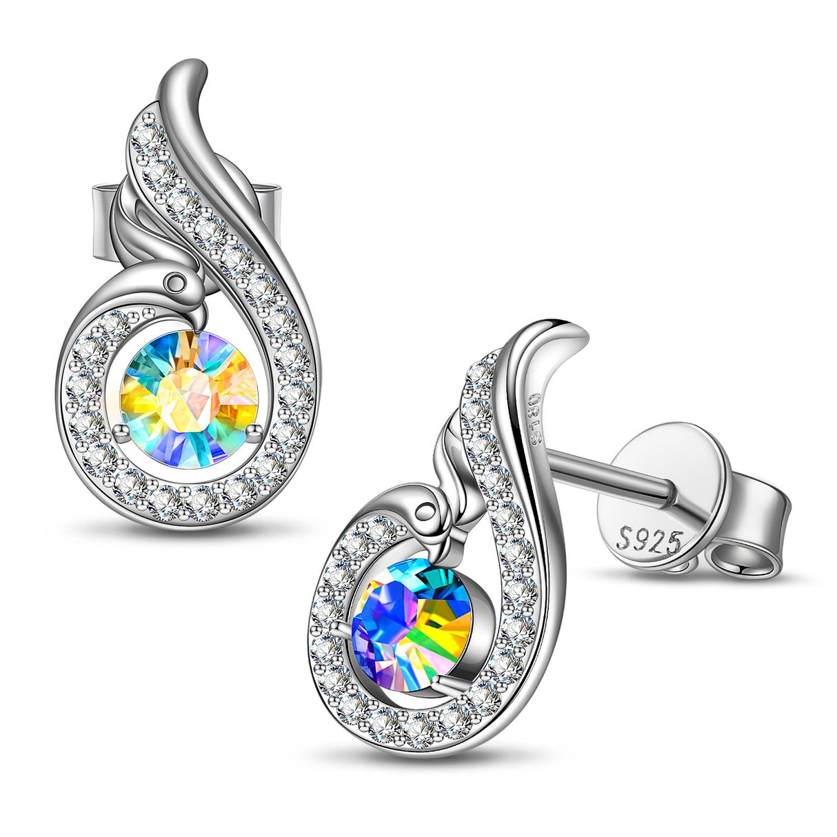 Kate Lynn Phoenix 925 Sterling Silver Stud Earrings for Women