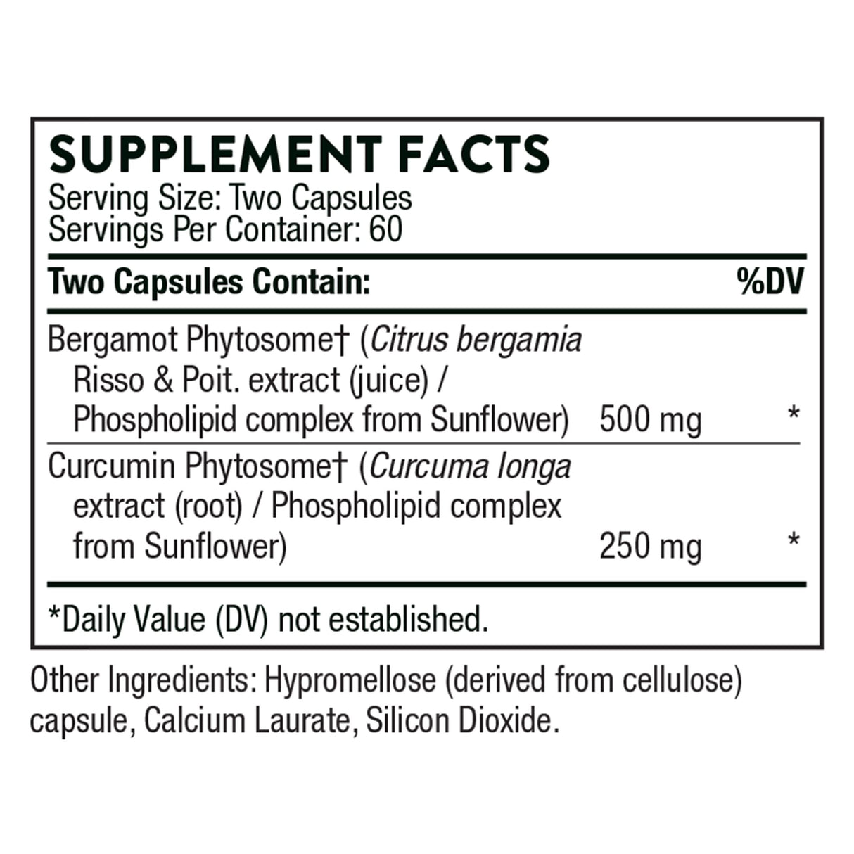 THORNE - Metabolic Health - Gut Health Supplement to Aid Weight Management* - Bergamot Supplement with Silicon Dioxide - Turmeric Supplement to Support Blood Health & Vessels* - 120 Capsules