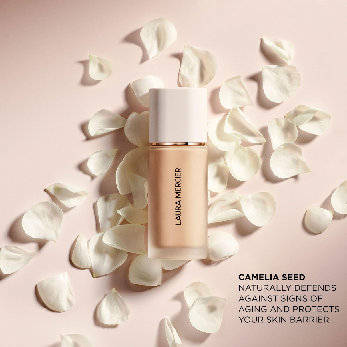 Laura Mercier Real Flawless Weightless Perfecting Waterproof Liquid Foundation: Medium-Buildable Coverage, 12 HR Fade-Proof Wear, Natural Finish, Hydrating, Long Lasting, Non-Comedogenic, Cashew