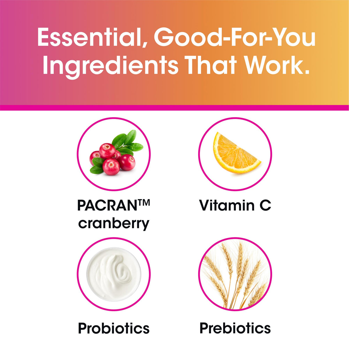 vH Essentials Probiotics for Women with Prebiotics and Cranberry, 120 Ct