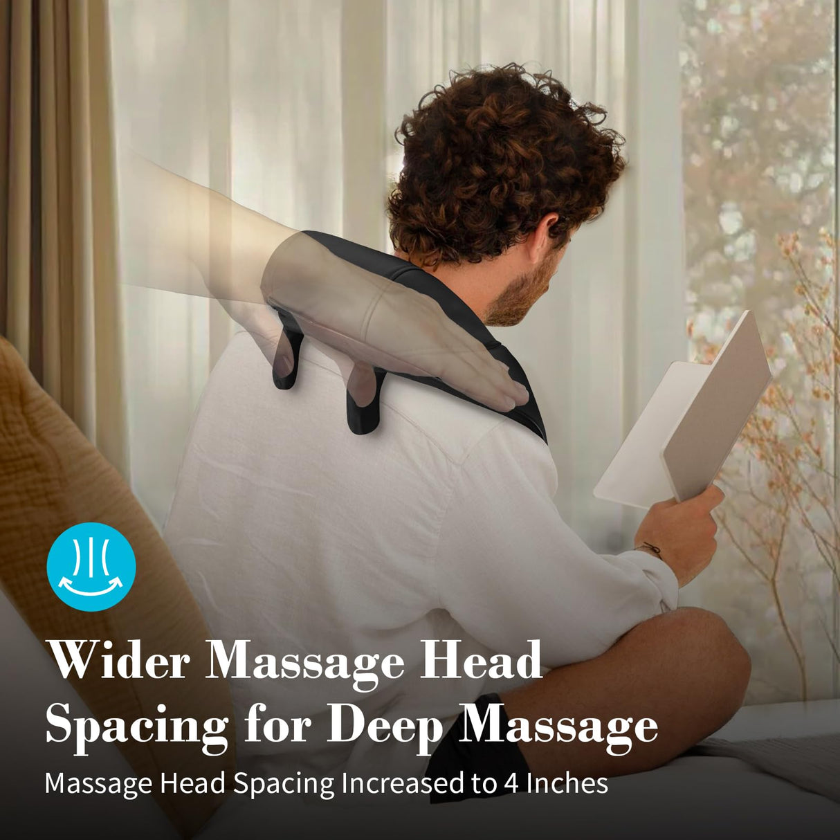 CuPiLo Shiatsu Neck Massager with Heat - FSA or HSA Eligible,Ideal Gifts for Her,Him,4D Cordless Deep Tissue Kneading Massage for Pain Relief,Rechargeable Massage for Neck,Shoulder,Traps and Back