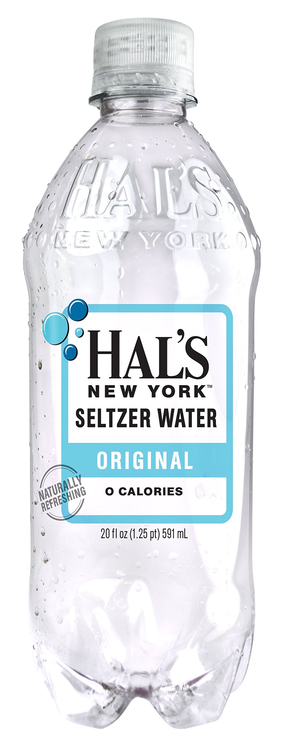 Hal's New York Seltzer Water Variety Flavor Pack, 20 ounces (24 Pack)